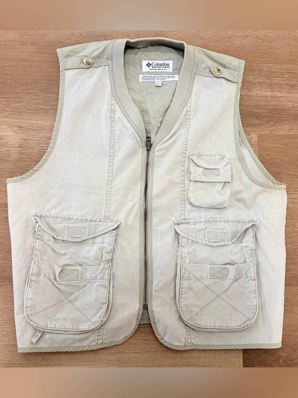 Vintage Columbia Women’s Multi-Pocket Utility Vest – Size Large